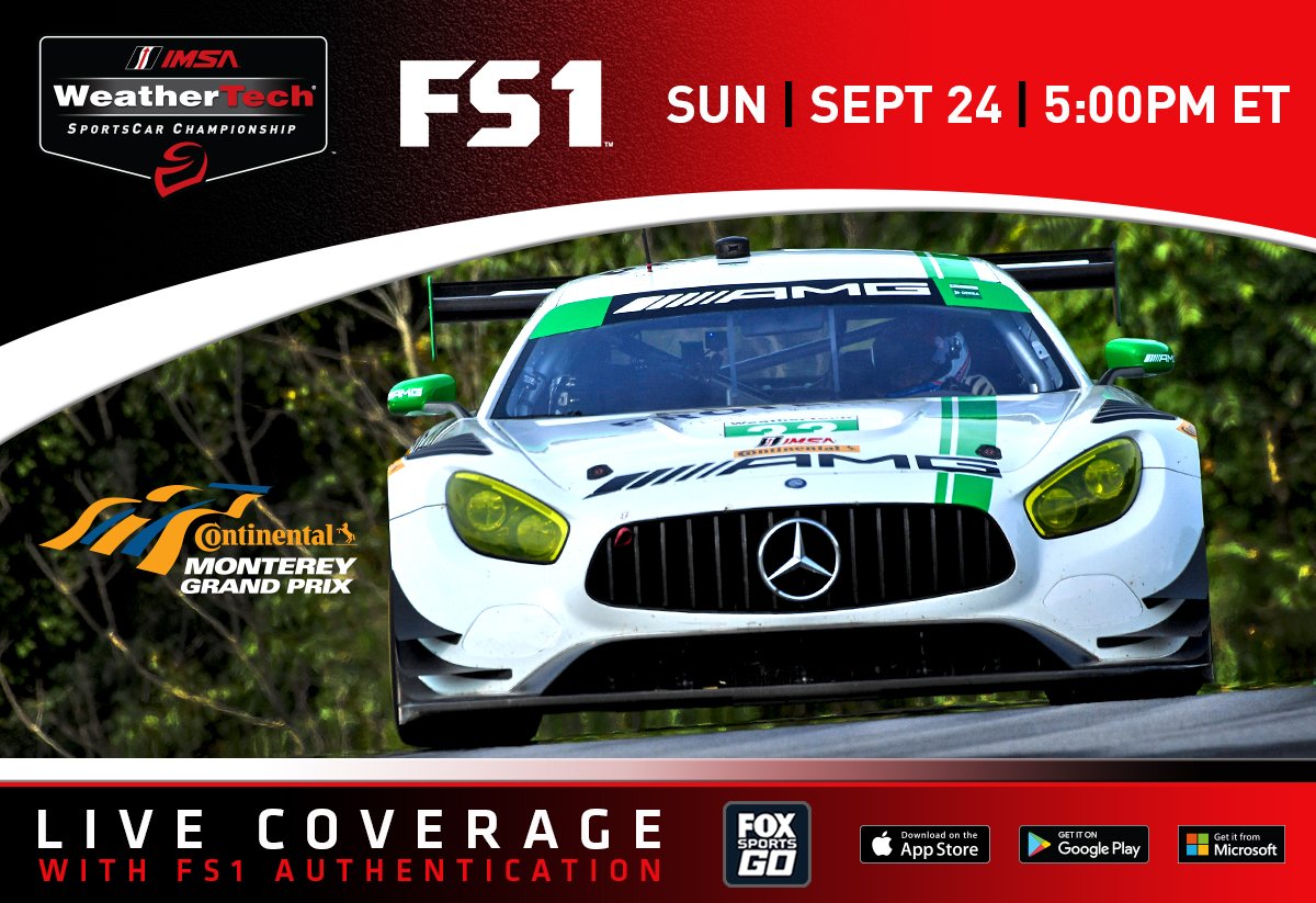 The America's Tire 250 on Sept. 24 is Rd 11 of the @IMSA @WeatherTech Championship!  Watch live on FS1 &amp; FSGO at 5pm ET. #AMG https://t.co/zGjQL2K6jk