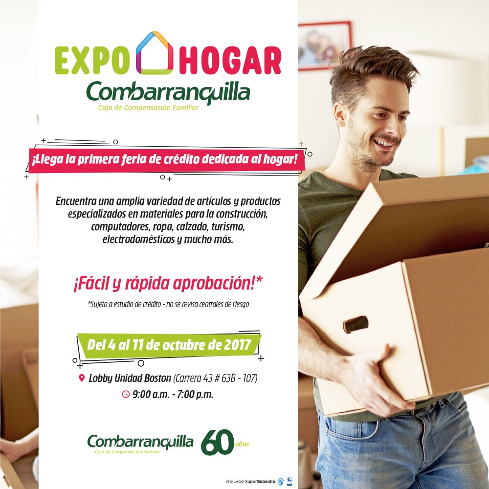 Combarranquilla's tweet photo. En nuestra Feria #ExpoHogar2017 tendrás la posibilidad de encontrar una variedad de artículos al mejor precio ¡Porgrámate desde ya! https://t.co/BoaRPi1mDZ