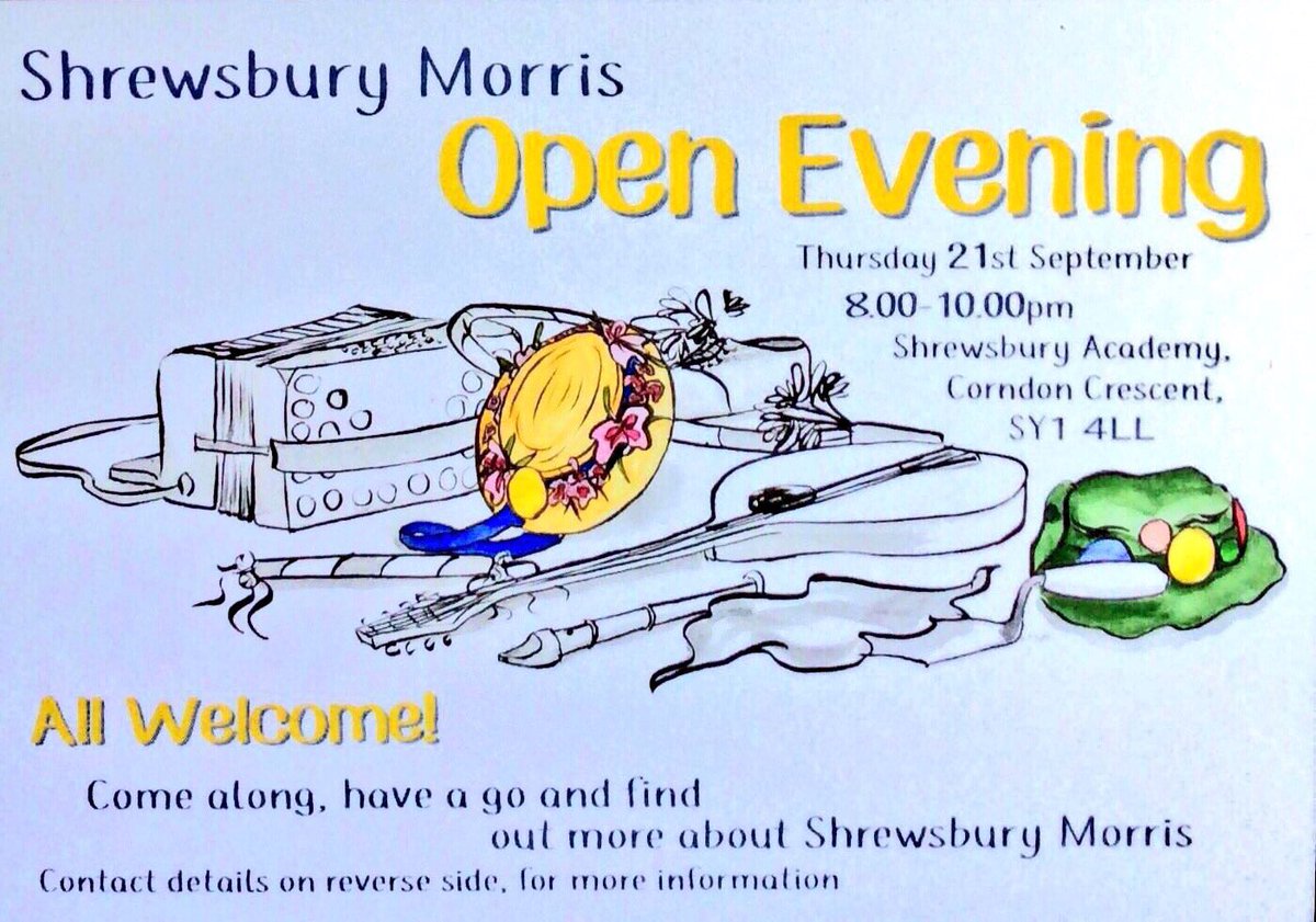 shrewsmorris's tweet photo. We have an Open Evening tomorrow night #shropshirehour and #WellingtonHour - just in case any of your tweeters would like to give us a try 😀 https://t.co/4tAX8Oa3UV