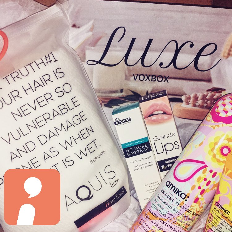 JessCWorley's tweet photo. Look what arrived today! My Luxe VoxBox! Thx @influenster! #NoMoreBaggage #BrandtPartner #loveamika #PlumpInAMonth #AquisHair #HairTruth https://t.co/4lY3QY5U8I