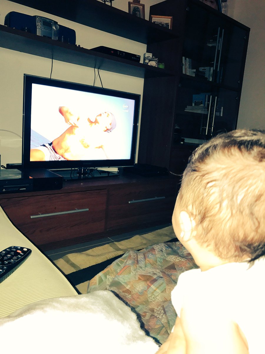 FaresNour's tweet photo. My 3 months old Adam watching his mother's all time favorite movie! And he seems to like it as well ! Very attentive @OfficialHenedy ♥️ https://t.co/X9fngb8q4z
