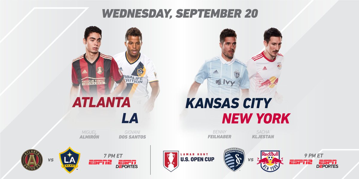 It's an American soccer doubleheader on @espn! ⚽⚽  First it's @MLS, then it's the @opencup final! https://t.co/2wcgtLDju6