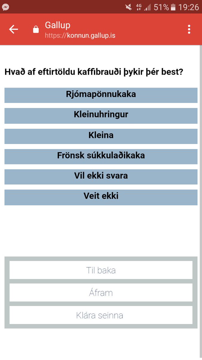 Vona að þessar niðurstöður verði opinberaðar sem fyrst! #kaffibrauðþjóðarinnar #gallup #teamkleina