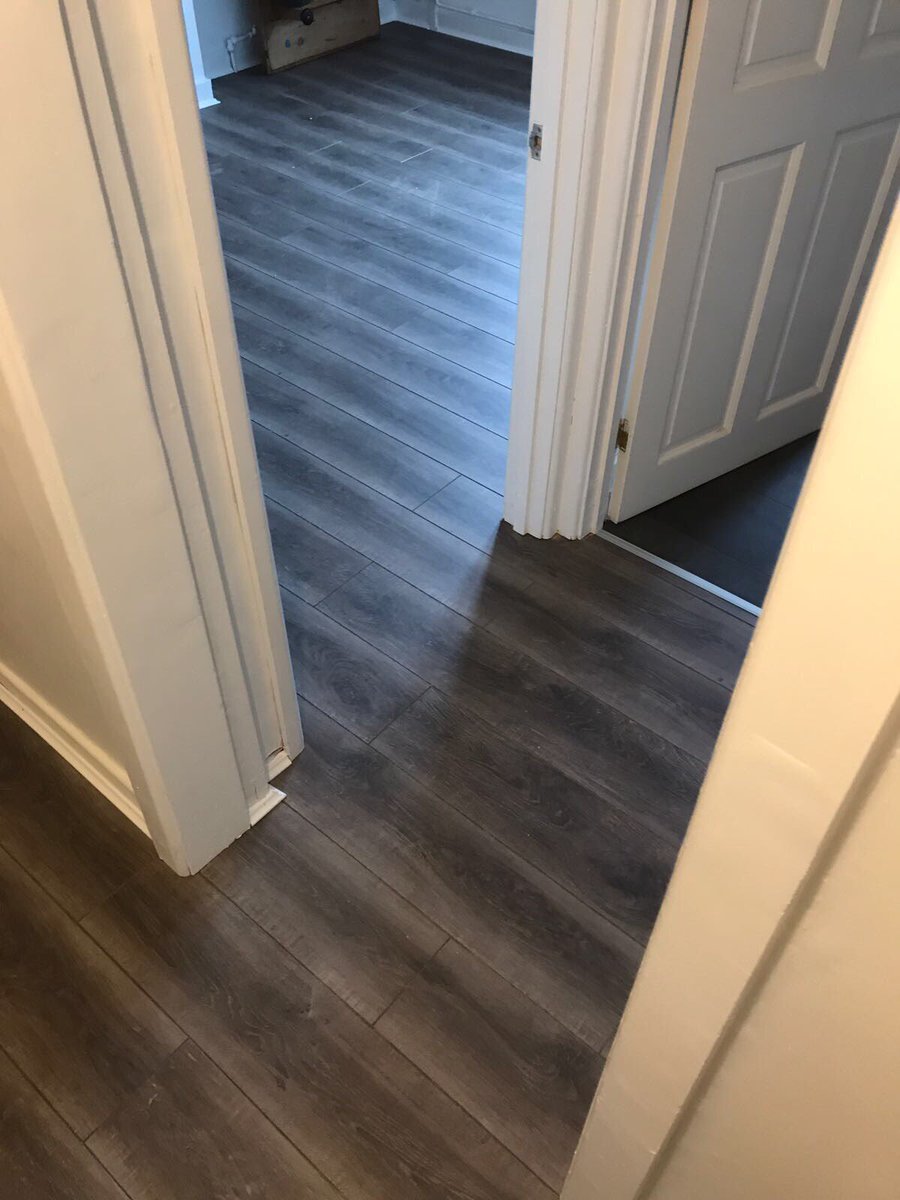 Brushed oak laminate flooring,fitted in a Gorseinon property today! Great work, once again by our hard flooring fitting experts! #excellent