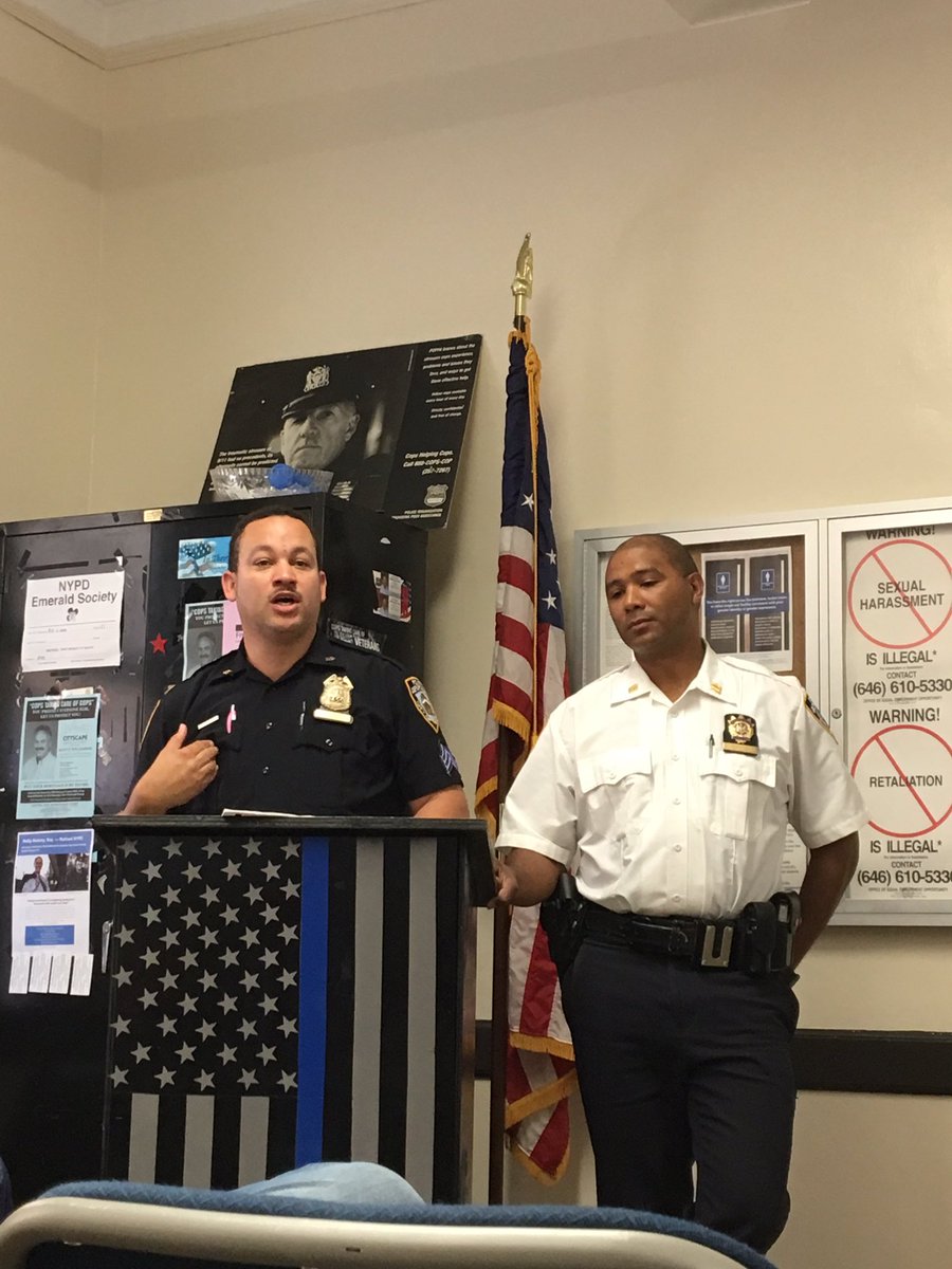 SJSDNY's tweet photo. SJSD and local school admins meet with the officers of #45pct to insure school safety. Thank you for all you do@nypd45pct #4201schools https://t.co/1lLzIjL7Gj