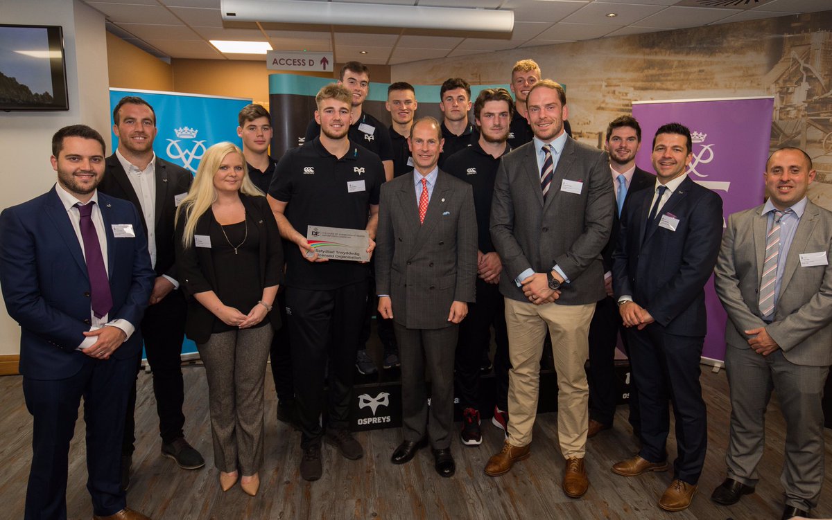 CommunityOsprey's tweet photo. We were very proud to be presented with our @DofE Licensed Organisation plaque by HRH The Earl of Wessex at the Liberty Stadium this evening https://t.co/YLxaqeZxb7