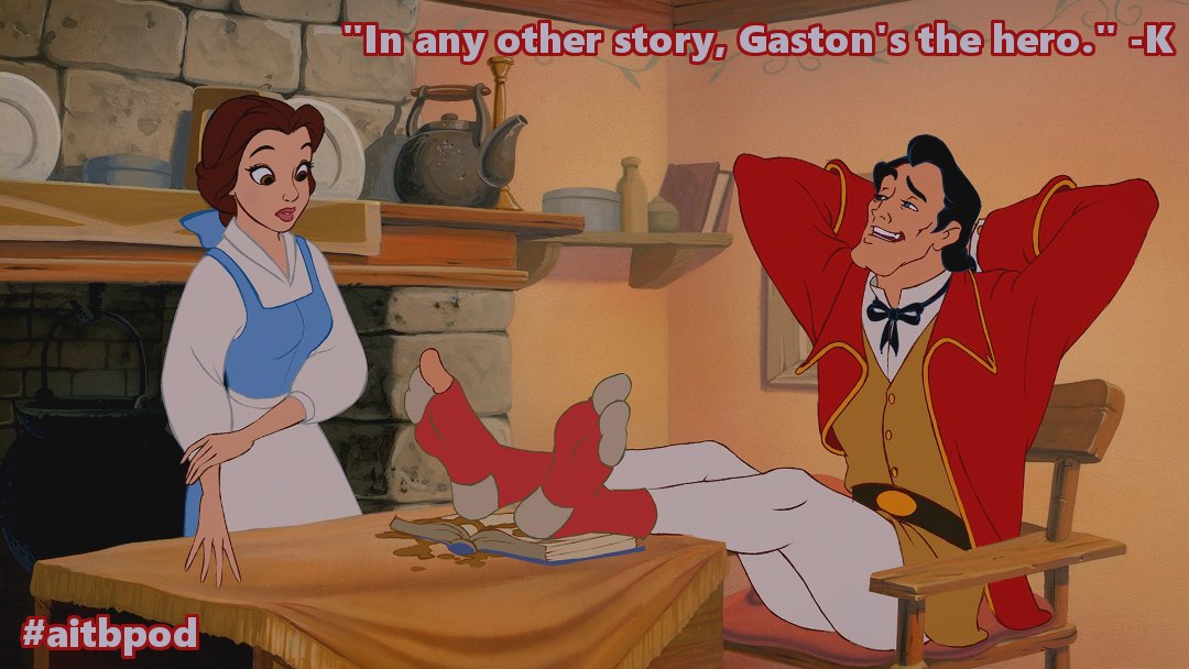 AitBPod's tweet photo. Put up your feet and listen to episode 54! #PodernFamily #animation #Disney #DisneyRenaissance #beautyandthebeast #belle #gaston #aitbpod https://t.co/fcqbbWNWnH