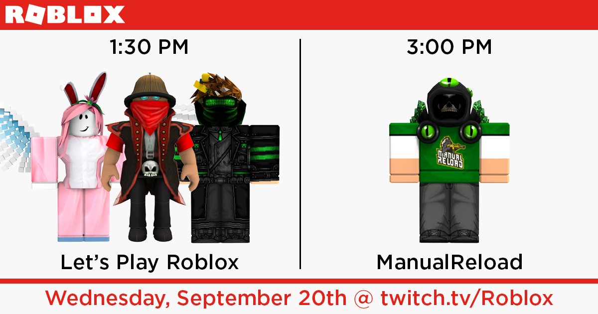 Roblox on X: Catch #LetsPlayRoblox for our dragon episode at 1:30PM PDT!  Stay after 3 to see @ManualReload on    / X