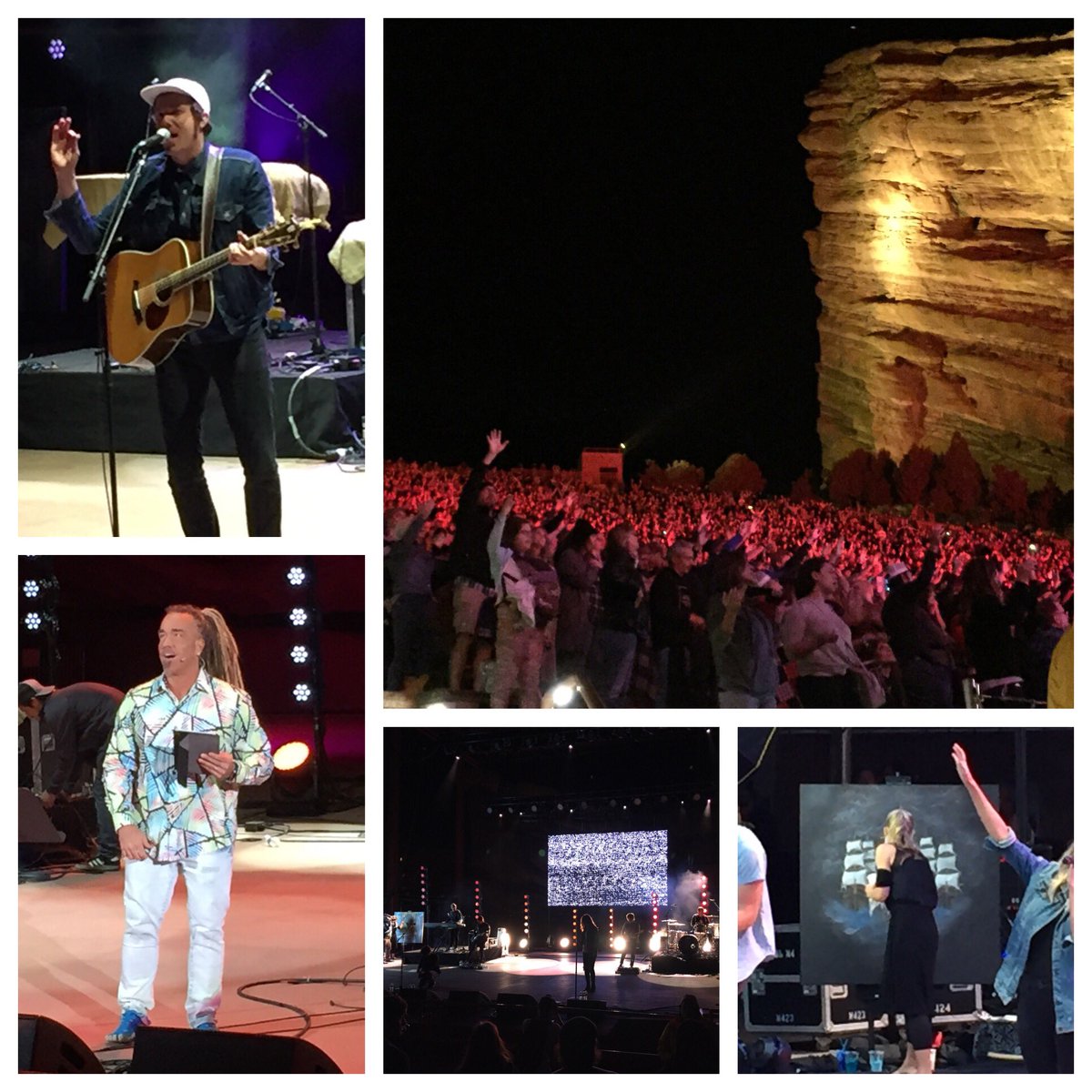 Such an awesome night at worshipontherocks @RedRocksCO!Great reminder of the simple gospel, Love God and Love others!' How often we forget!