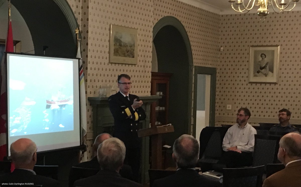 RUSI_NS's tweet photo. Great talk to RUSI(NS)&amp;guests 20Sep by Chris Henderson CAN🇨🇦Coast Guard Dir Gen Nat'l Strategies on #CCG now&amp;future #TeamworkAtSea @CCG_GCC https://t.co/l33zJVODMO