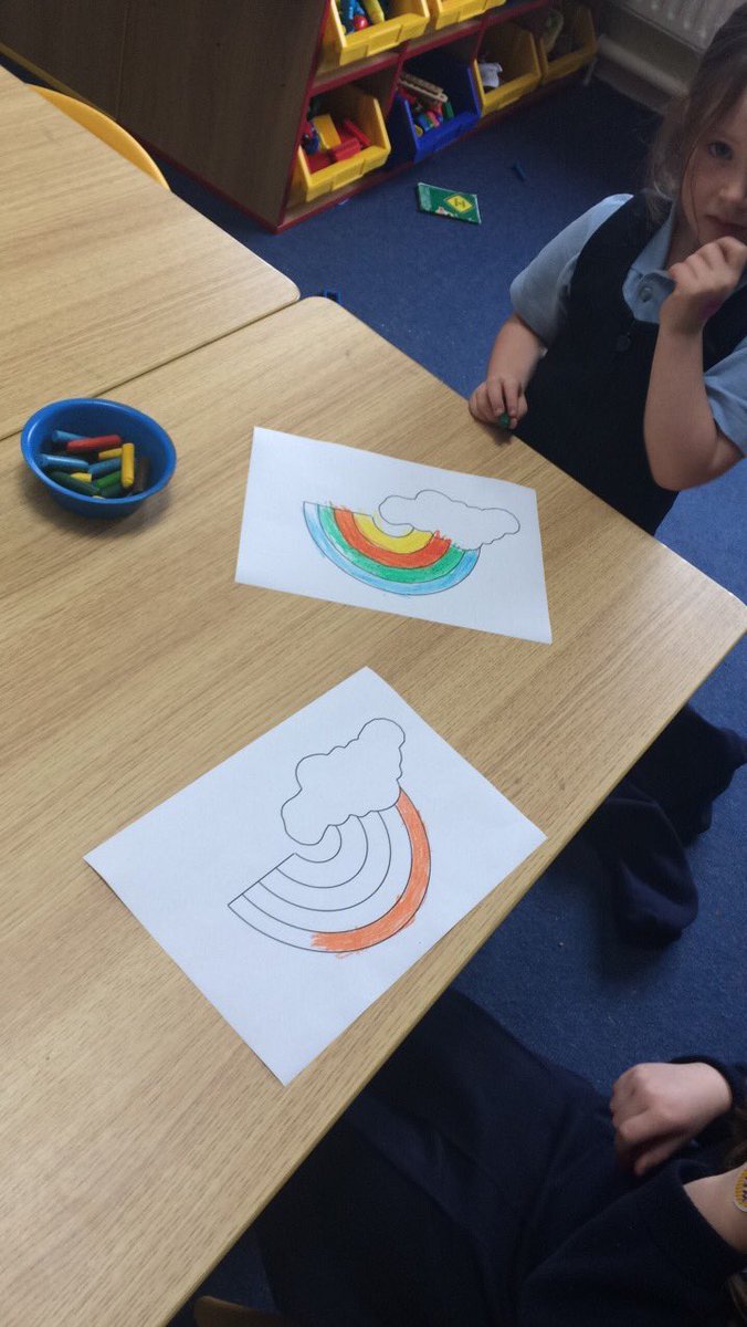 BallinahownNS's tweet photo. We were learning about light & dark colours in science today. We coloured a rainbow to show light & dark colours. #infantscience #colours https://t.co/yjNEqcu6cp
