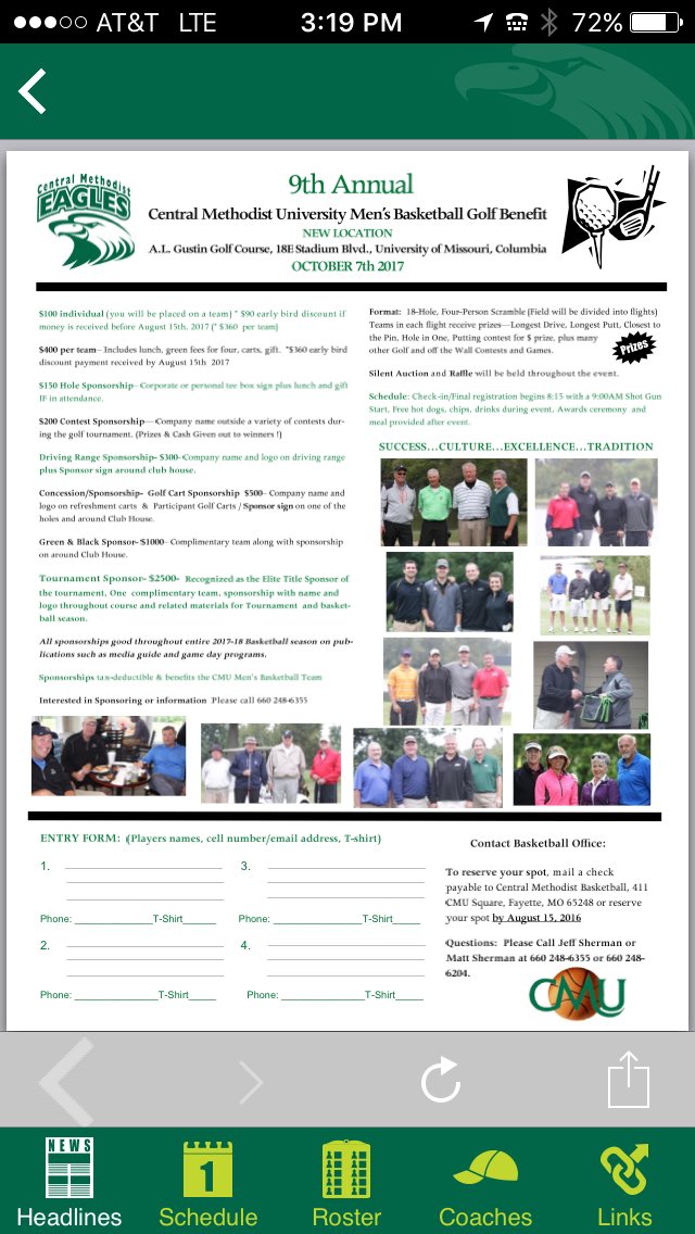 cmueaglesMBB's tweet photo. Still openings available for our 9th Annual golf Benefit. Go Eagles! #eaglepride. @cmueagles @GustinGC  message for more information https://t.co/Py1BtCl4Ga