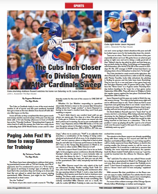 TheBigsMedia's tweet image. Every Wednesday...rock with our sports page in the @chidefender w/ OG pics from the one and only @jlamedia8 ! #IItsUS... #TheBIGSWednesdays