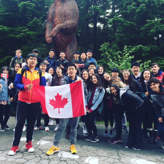 Coquitlam_IntEd's tweet photo. @TerryFox43 international students enjoyed the sights at Grouse Mountain! #zipline #foxrocks #CSDinted https://t.co/XpyTyR5MLs