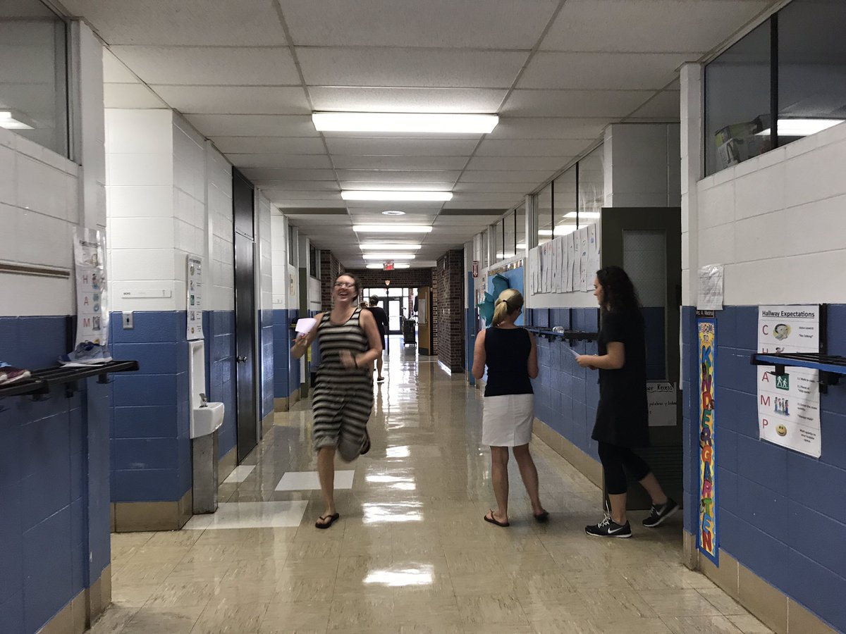 D33Pioneer's tweet photo. Starting our staff meeting with a classroom hunt. Let your competitiveness shine, Pioneer. #D33Pride #panthersatwork https://t.co/h48I3hF4cG