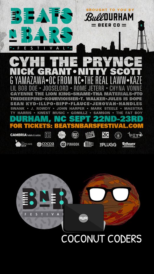 CoconutCoders's tweet photo. Performing @beatsnbarsfest ? Download Whimsy  https://t.co/EX2d2MwPIy 
https://t.co/sjk1r2SHmu to find out more on the line-up &amp; locations https://t.co/3JeBL5ydW5