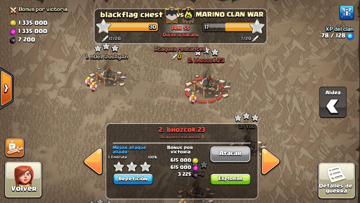 EmbruteClash's tweet photo. Primera guerra como #Th11 y #doblefull ! Guerra perfecta y mi primer pleno th11 vs th11. A tope en #ClashOfClans https://t.co/0eWbXv7lex