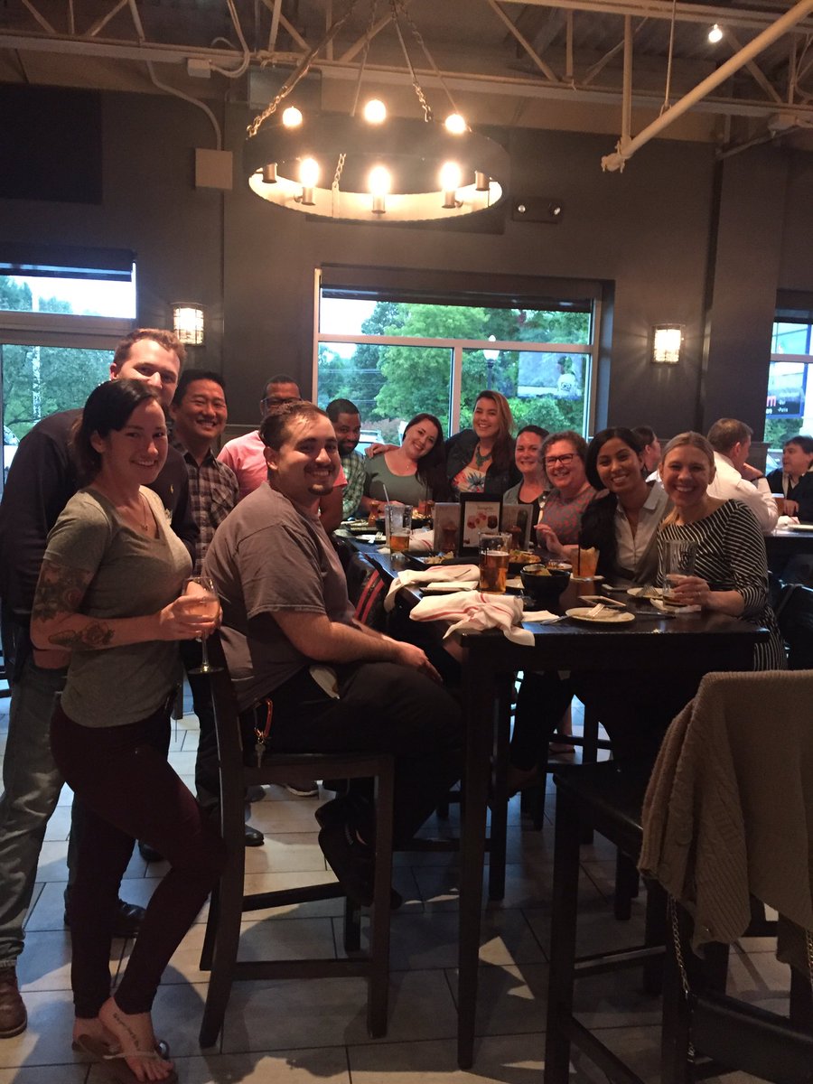 SarahGammel's tweet photo. We love having visitors, especially our Burbank office peeps!  We also love #HappyHour with them😊 @CareerArc https://t.co/jOOkrReq32