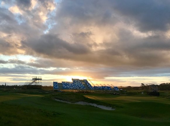 NZWomensOpen's tweet photo. Windross at sunset, grandstand taking shape! You beauty. #LPGAinNZ #GoSeeKo #NZWomensOpen https://t.co/wC5JXWJtFA