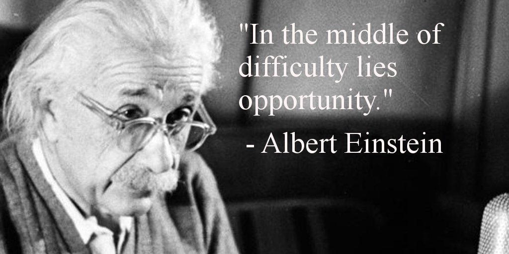 jstorres's tweet photo. "In the middle of difficulty lies opportunity." - Albert Einstein - Read more => https://t.co/BgBon61h9P  https://t.co/JgQtlXiHRe