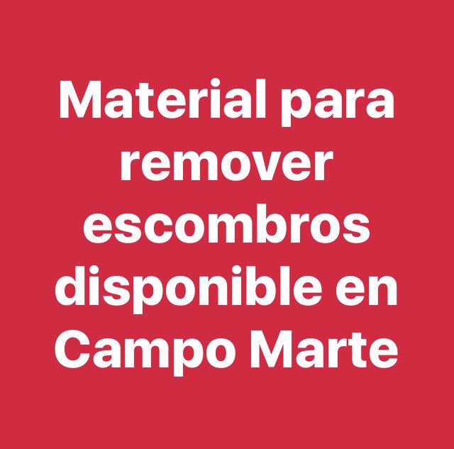 CNDH's tweet photo. #AyudaCDMX Disponibles carretillas, picos, palas, guantes, cascos y sierras. Acudir a "Casino Marte" frente a @CCB_INBA, a lado @AuditorioMx https://t.co/dycwicxfmf