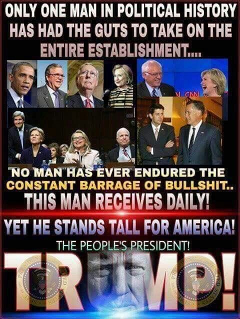 POTUS, taking on the DNC, the establishment, MSM and the RNC Only supporters We the People He needs us now more than ever #WeAreOne #TNT🇺🇸🇬🇧