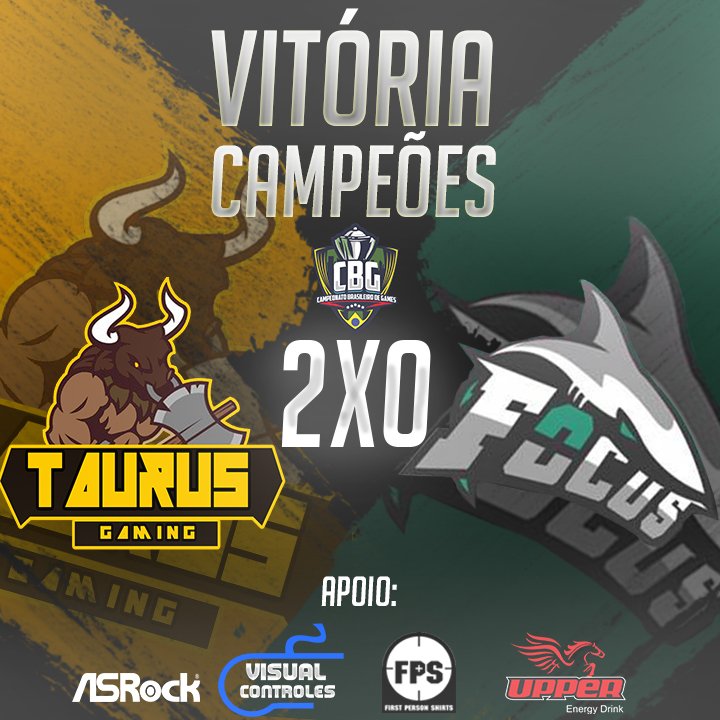 t4urusgaming's tweet photo. CAMPEÃO! 
Vencemos hoje a Focus por 2x0 e nos consagramos campeões da Copa Siege! 
#RUNTAURUS https://t.co/EFm4pC749Q