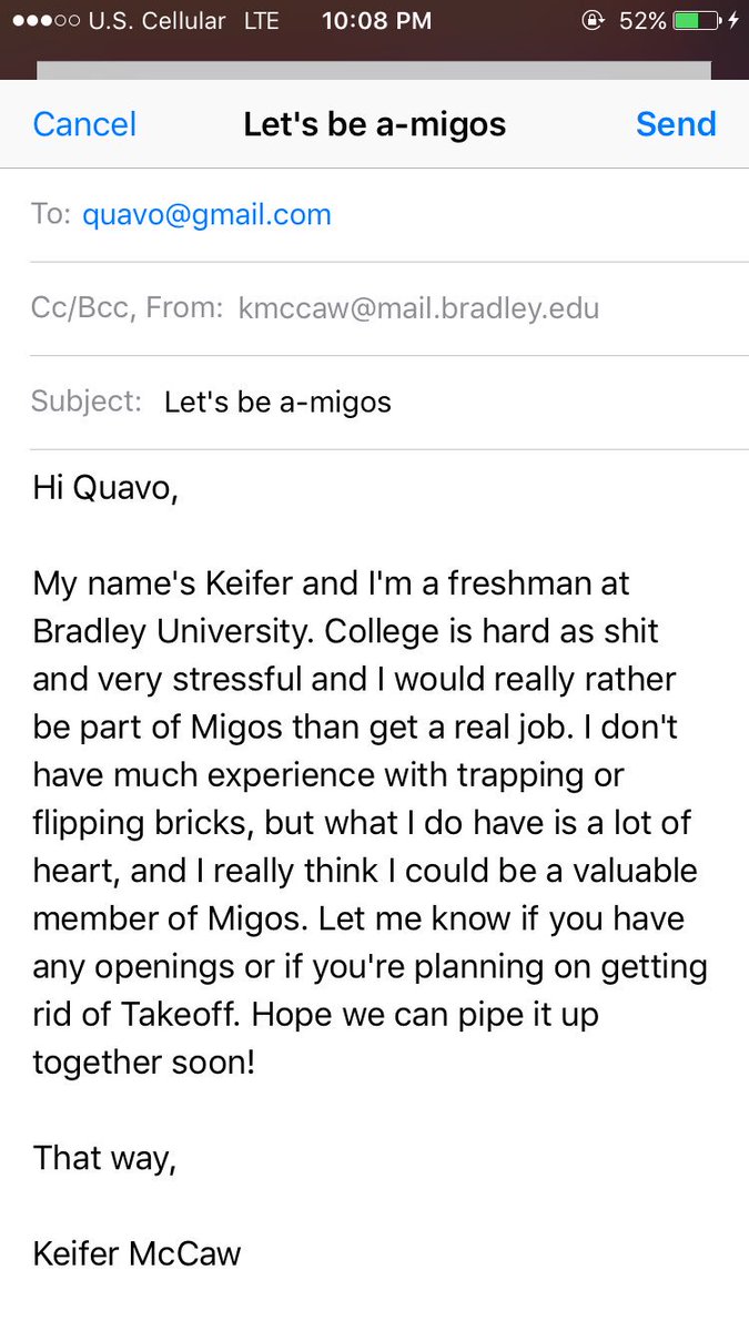 safesexisnosex's tweet photo. Classes started to get hard so i decided to join Migos instead of pursuing a degree https://t.co/VDFIRKWA68