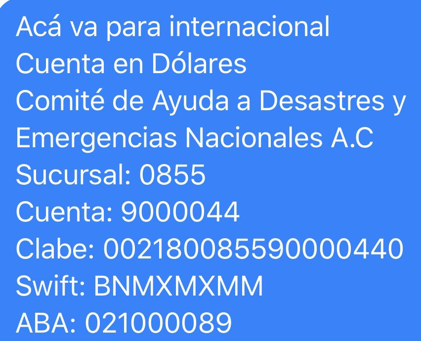 Amigos solidarios en el extranjero #fuerzamexico #Sismomexico 🙏🏼