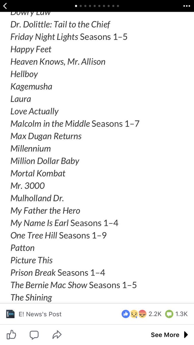 TayM_Daniel's tweet photo. Saddest thing I've seen all day, Friday Night Lights and One Tree Hill is leaving Netflix 😢💔 https://t.co/Q8TxHDNtdJ