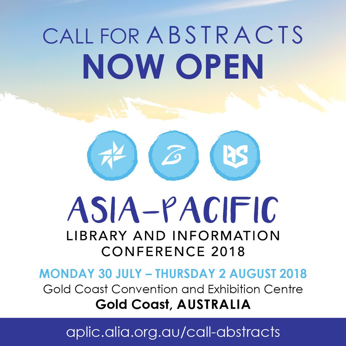 ALIANational's tweet photo. Abstract submissions for #APLIC 2018 are open until 6 Nov. https://t.co/6ZIZafjYuN #ALIA https://t.co/frLk7af5tW