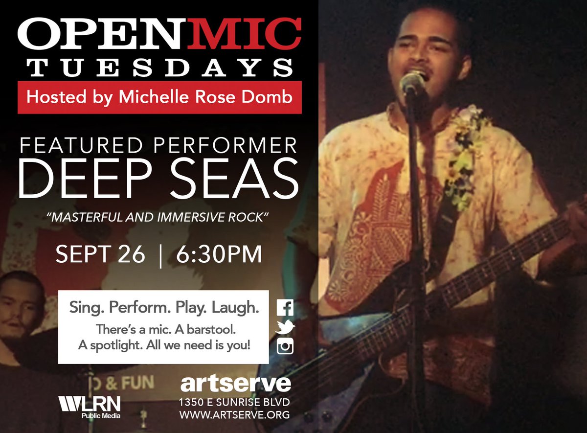 OMTuesdays's tweet photo. IRMA-GERD! We've weathered the storm. Time to chill out with #SEPTSHOW's @deepseasmusic ! #CallingAllArtists - https://t.co/pEYl2qyR03  🍷🤘🏻😎 https://t.co/sD2Ow1e20y