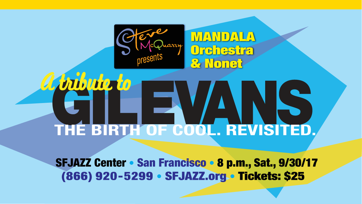 ResoJazz's tweet photo. Coming 9/30 - A Tribute to Gil Evans: Birth of Cool. Revisited. @SFJAZZ Tix + Details: https://t.co/wZGzkmSIPj  #jazz #gilevans https://t.co/fo1mTMieSq