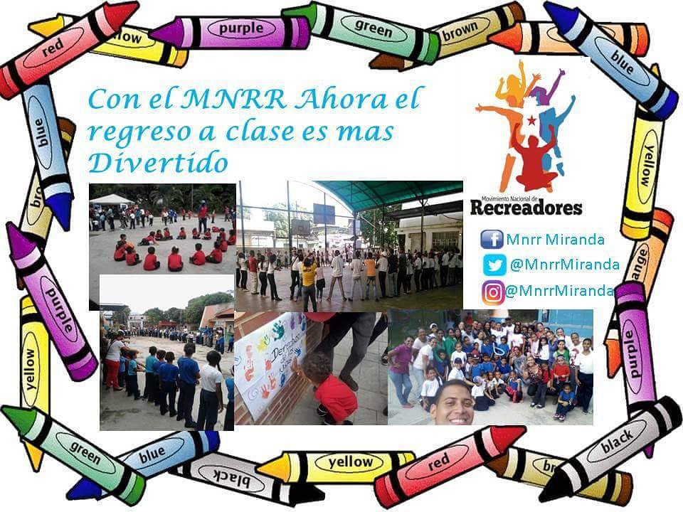 mnrrmiranda's tweet photo. Y el regreso a clase ahora es mas divertido con el Movimiento Nacional de Recreadores👏👏.
#AulasRecreativas https://t.co/rsPZZeaV4x