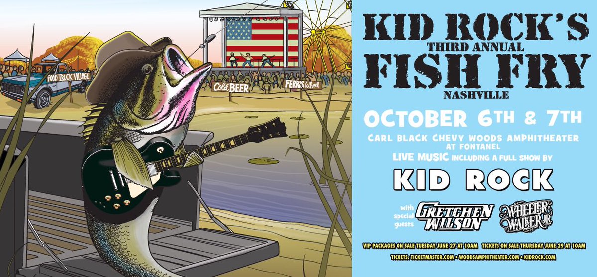 Register to win tickets <a href="/KidRock/">KidRock</a> 3rd Annual Fish fry In Nashville.  Sign up today on south935.com deadline Thursday Sept 21st