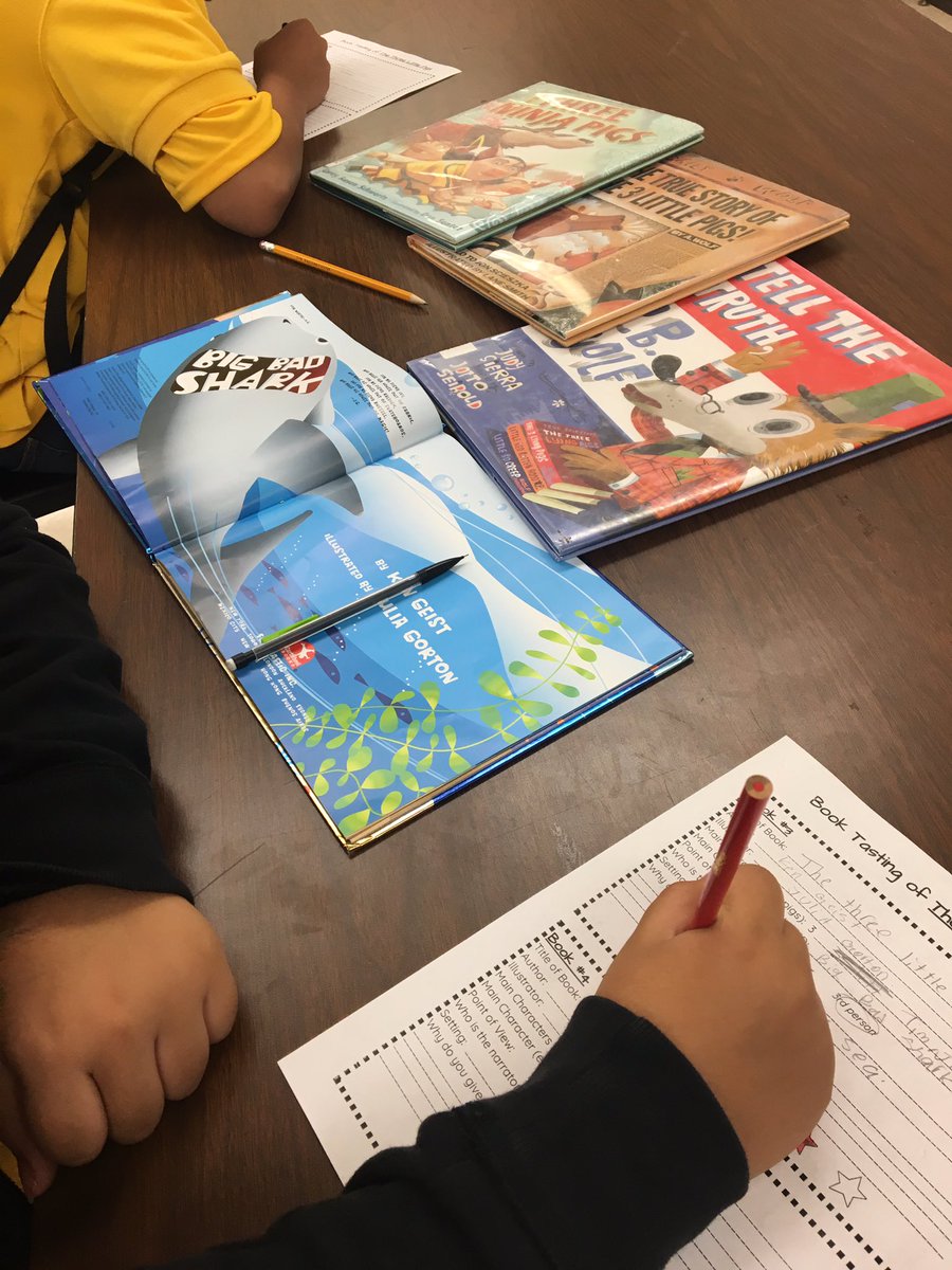 MsOyervides's tweet photo. Ss reading + researching versions of '3 Little Pigs' 🐷🐷🐷🐺 prior to writing their own children's books. #NISDInpired #NISDJones #ELLs @padlet https://t.co/MOaba8UhXv