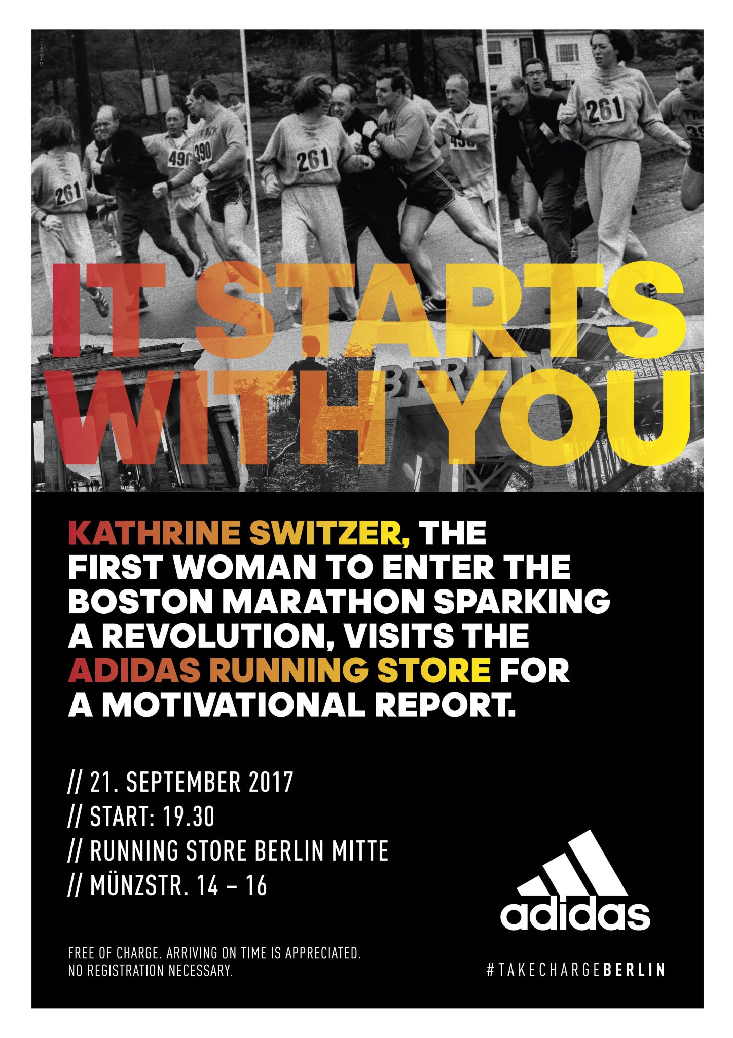 Kathrine Switzer Join Our Kickoff Event In Berlin 21 September 7 30 Pm At Adidas Runbase Storytelling About Berlinmarathon Great Berlin And Adidas T Co Ybra6ey7vj