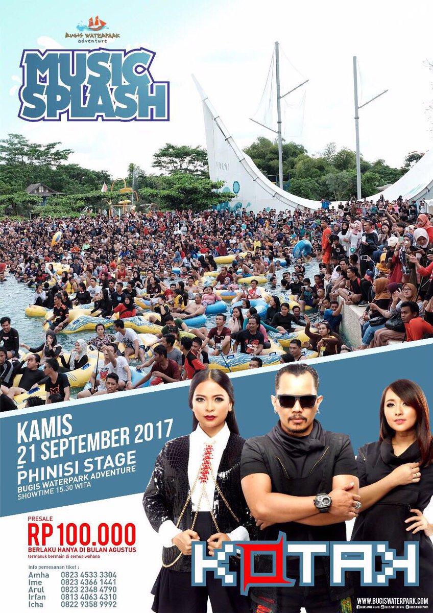 Hari ini kita basah2an sambil nyanyi bersama di <a href="/bugiswaterpark/">BugisWaterpark</a> Makassar, ingat jam 4 sore ya bareng kotak