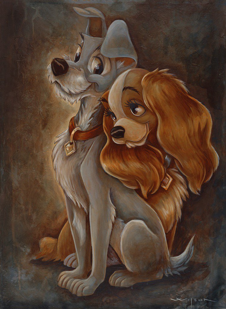 New Paintings released next month!! 4 new ones! Lady and Tramp #ladyandtramp #disneyworld #disney #disneysprings