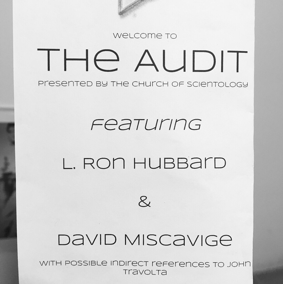 jamesbdwyer's tweet photo. The Audit is Thursday 9/21 7pm @ucbtny Chelsea.

$5.

This hastily slapped together Scientology literature?

FREE.

https://t.co/w8X8l2Ok28 https://t.co/3hEd4QqjRv