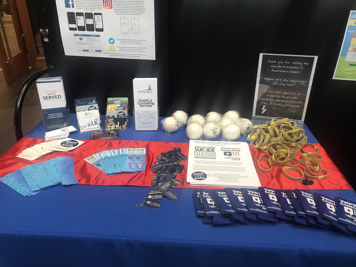 flint_leah's tweet photo. Suicide Prevention & Awareness Exhibit w/ boots display @GonzagaU Come by and see it! @WDVA @ServeWA #wavetcorps @SpokaneVA @DeptVetAffairs https://t.co/1EEwGfSNTm