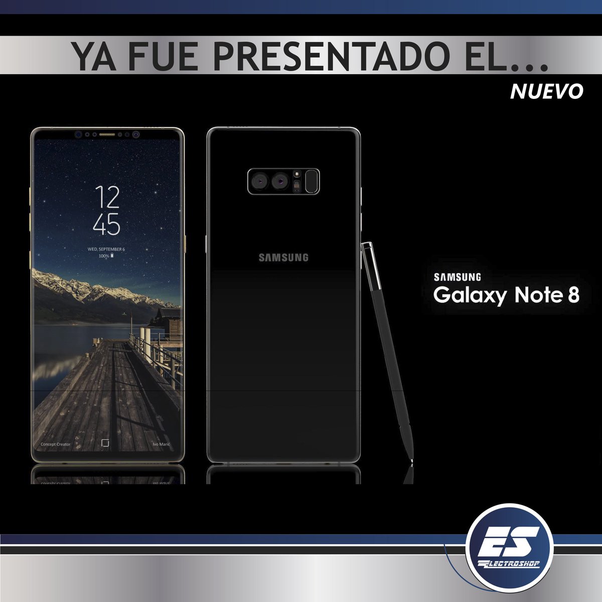 Electroshopvzla's tweet photo. La semana antepasada Samsung presentó su esperado Note 8 que aunque no ha defraudado a los fans de la saga, no trae grandes mejoras #samsung https://t.co/IfPHkDv63g
