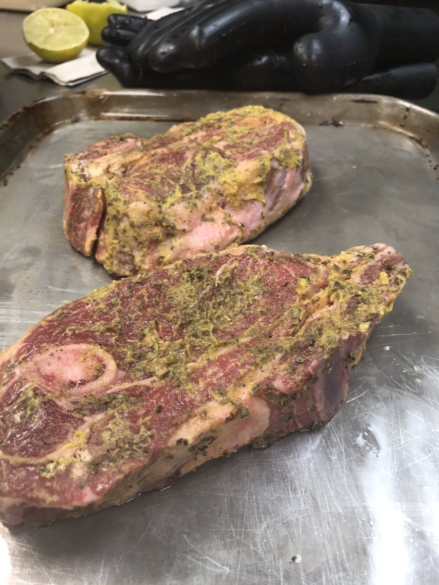 Dinner prepped and ready to cook. #Foodprep #savetime #lambchops #ezonezoff #magnefuseglove #clickitncookit #heatresistant #magnetglove