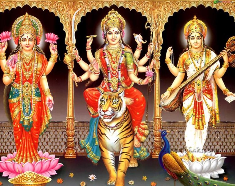 Blessings from all three aspects of the divine mother #navaratri #amman #9days