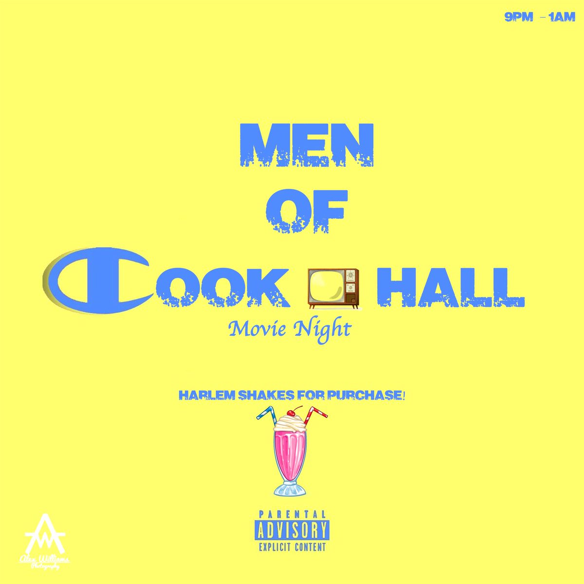 HUHarlemShake's tweet photo. Hey y'all! Harlem Shake will be closed tomorrow too. We'll re-open on Friday for the Cook Hall Movie Night! #HU21 #HU20 #CookHall 🤙🏽🎞📽🍿🍦🎊🎉 https://t.co/KakLJoKpUq