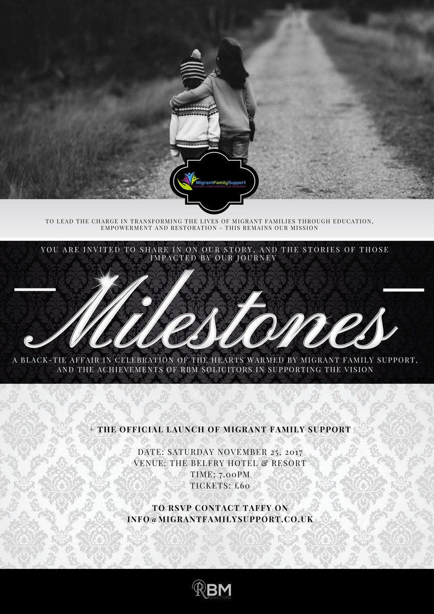 RBB Solicitors turns 10 and the official launch of Migrant Family Support! Incredible MILESTONES
For tickets: eventbrite.co.uk/e/milestones-t…