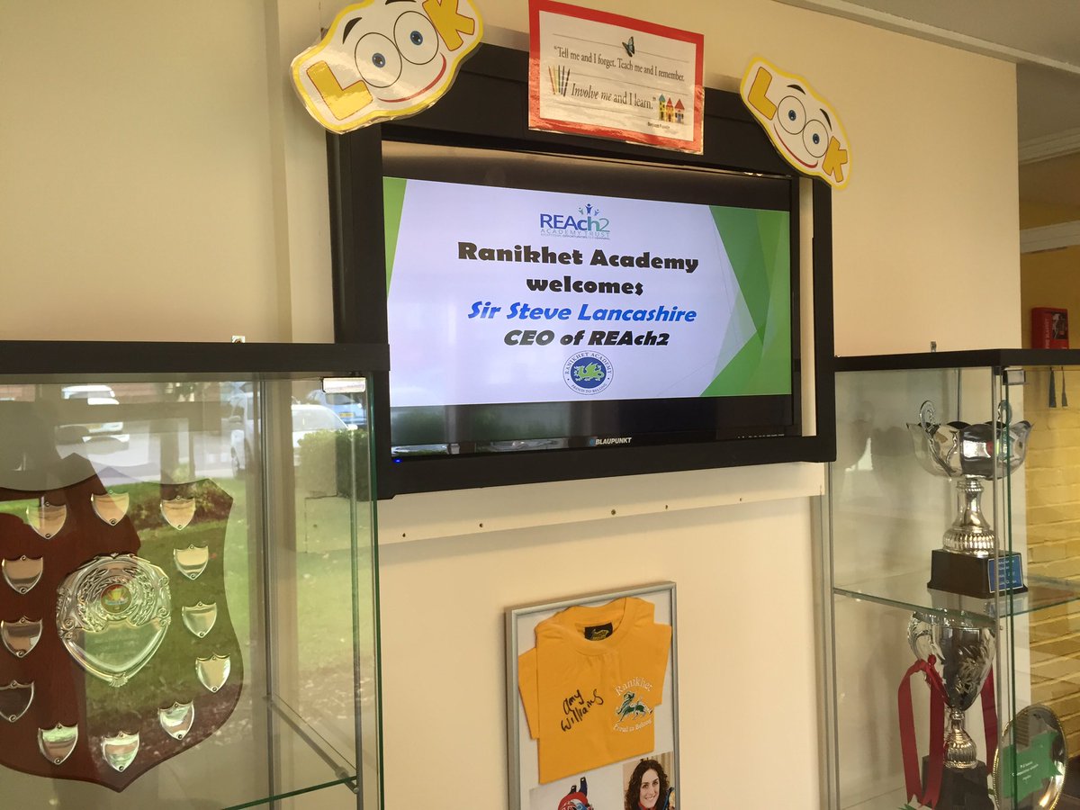 MrsFChapman's tweet photo. Excitement building @RanikhetAcademy as we await the arrival of Sir Steve Lancashire #ASchoolInTransformation https://t.co/i33u7az2A1