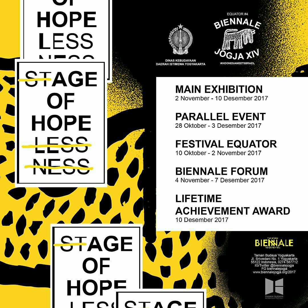 Berikut agenda #BiennaleJogjaXIV

Silahkan disimpan dulu Gaes 👏

Info 👉 <a href="/BiennaleJogja/">Yayasan Biennale Yogyakarta</a>