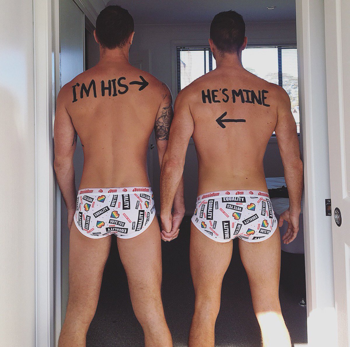 aussieBum's tweet photo. SAY YES TO LOVE! 

Shop now > https://t.co/zPiJIP5zEF

All profits to @AMEquality https://t.co/aEL5Kr10To