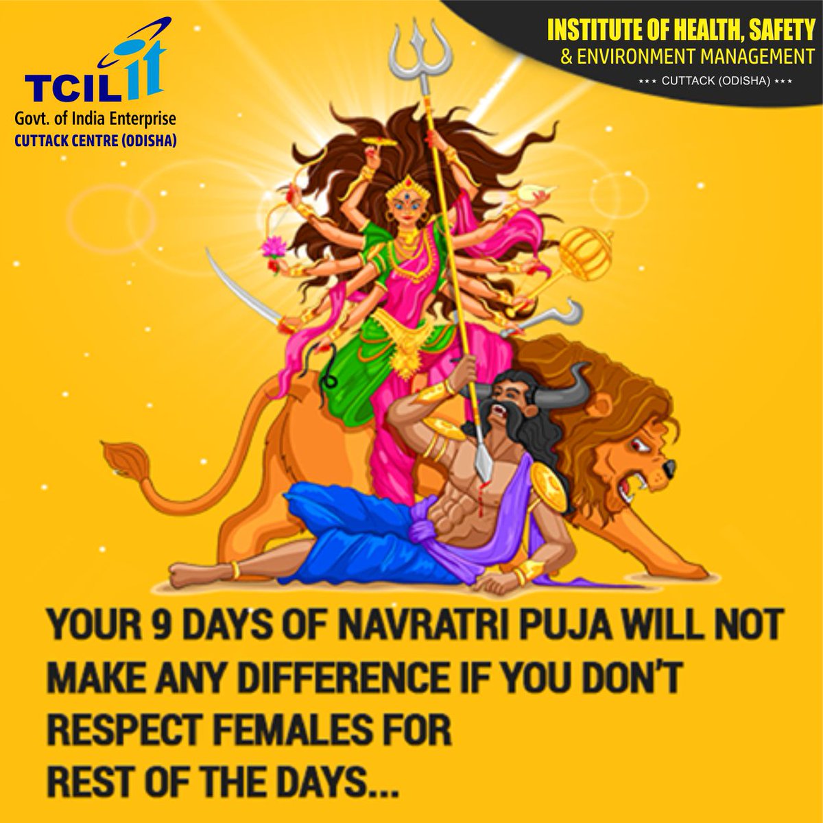 tcilitcuttack's tweet photo. #Happynavratri #SafetyFirstSaveLives https://t.co/AxAP01XsJ2